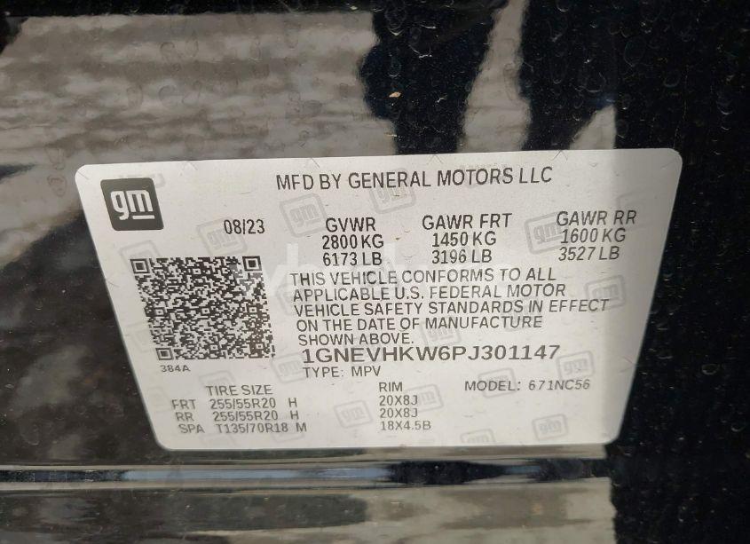 Photo 9 of 2023 Chevrolet Traverse AWD LT LEATHER (VIN 1GNEVHKW6PJ301147)