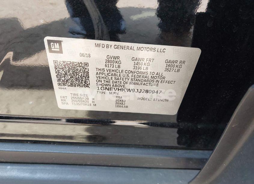 Photo 9 of 2018 Chevrolet Traverse 3LT (VIN 1GNEVHKW9JJ280947)