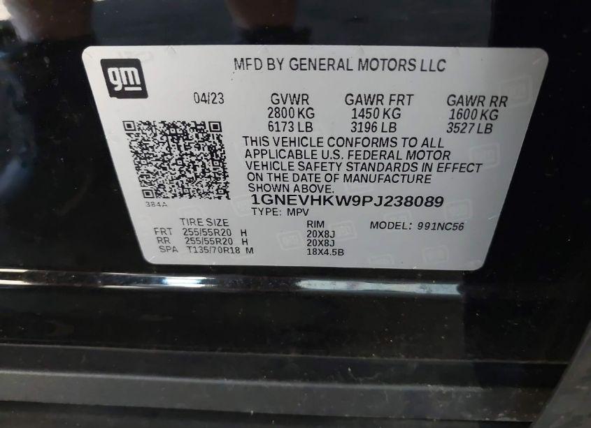 Photo 9 of 2023 Chevrolet Traverse AWD LT LEATHER (VIN 1GNEVHKW9PJ238089)
