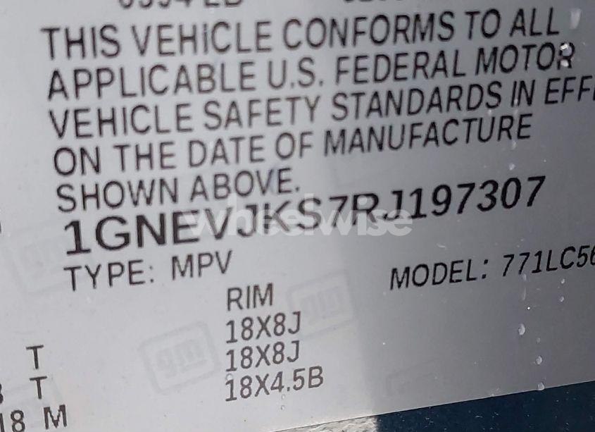 Photo 9 of 2024 Chevrolet Traverse AWD Z71 (VIN 1GNEVJKS7RJ197307)