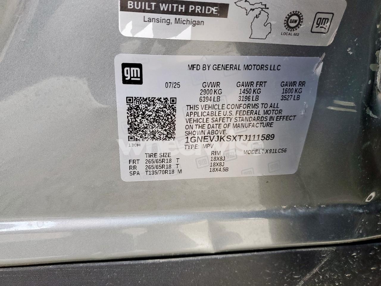 Photo 13 of 2026 CHEVROLET TRAVERSE Z71 (VIN 1GNEVJKSXTJ111589)