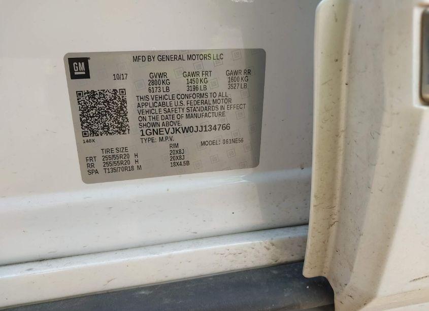 Photo 9 of 2018 Chevrolet Traverse PREMIER (VIN 1GNEVJKW0JJ134766)