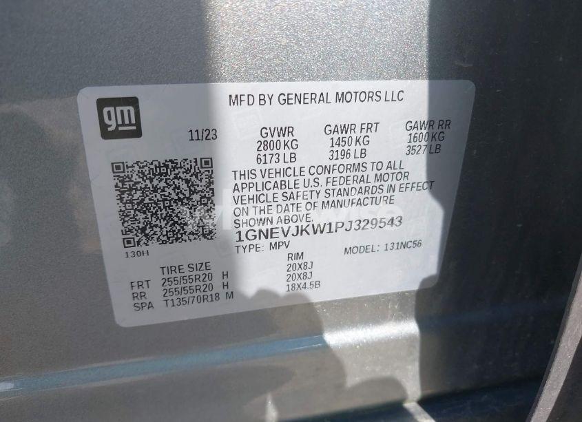 Photo 9 of 2023 Chevrolet Traverse AWD RS (VIN 1GNEVJKW1PJ329543)