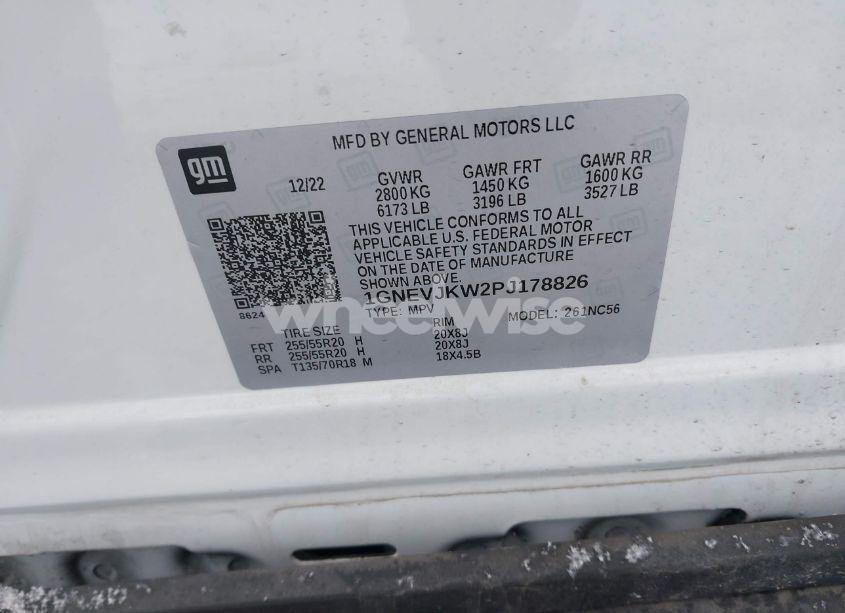 Photo 9 of 2023 Chevrolet Traverse AWD RS (VIN 1GNEVJKW2PJ178826)