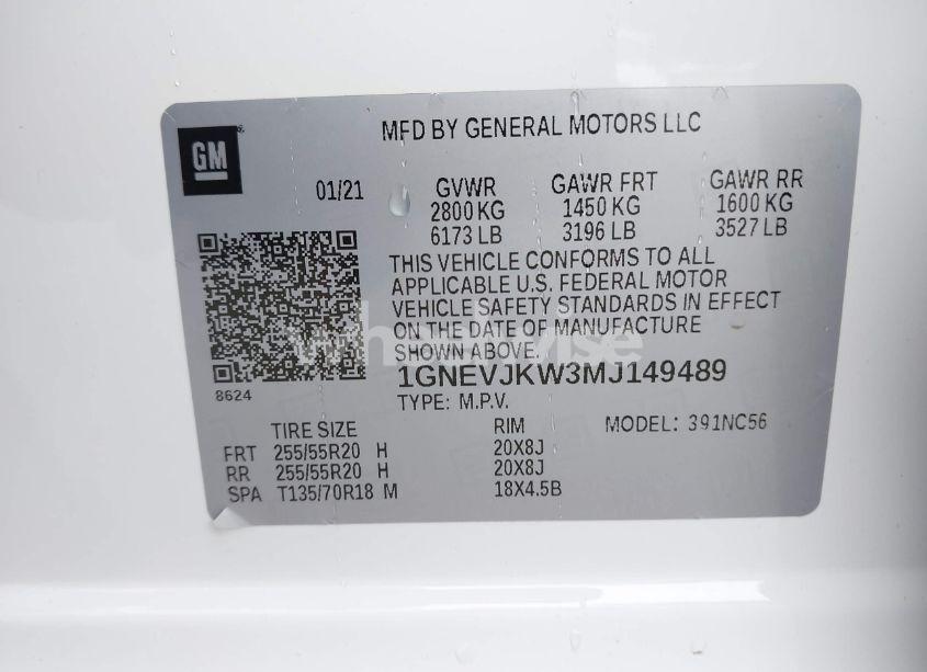 Photo 9 of 2021 Chevrolet Traverse AWD RS (VIN 1GNEVJKW3MJ149489)