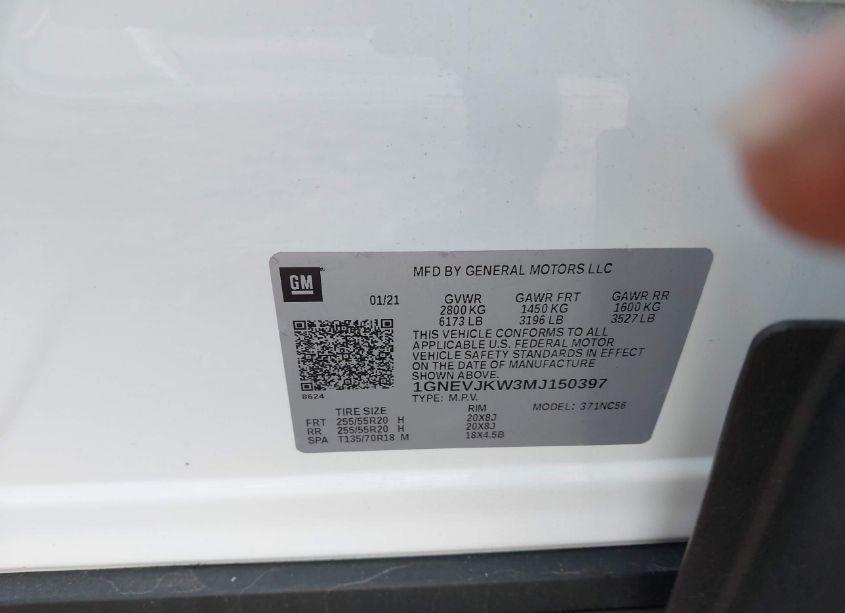 Photo 9 of 2021 Chevrolet Traverse AWD RS (VIN 1GNEVJKW3MJ150397)