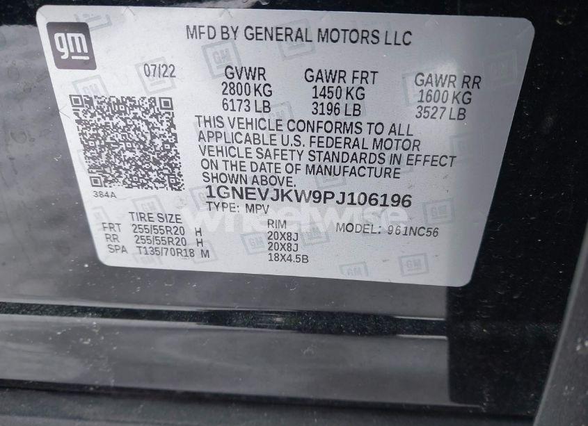 Photo 9 of 2023 Chevrolet Traverse AWD RS (VIN 1GNEVJKW9PJ106196)