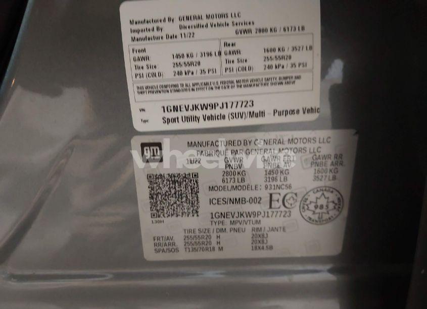 Photo 9 of 2023 Chevrolet Traverse AWD RS (VIN 1GNEVJKW9PJ177723)