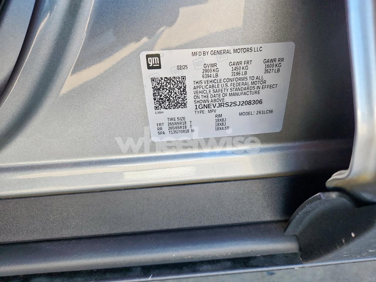 Photo 14 of 2025 CHEVROLET TRAVERSE Z71 (VIN 1GNEVJRS2SJ208306)