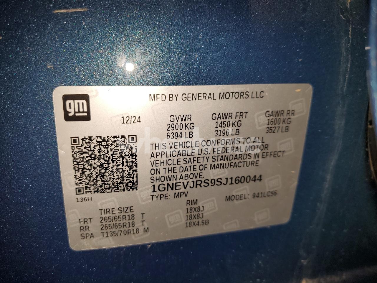 Photo 13 of 2025 CHEVROLET TRAVERSE Z71 (VIN 1GNEVJRS9SJ160044)