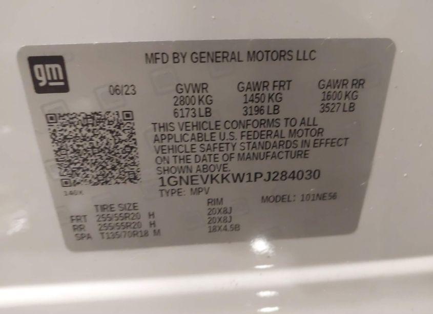 Photo 9 of 2023 Chevrolet Traverse AWD PREMIER (VIN 1GNEVKKW1PJ284030)