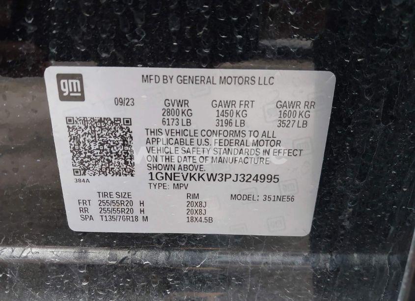 Photo 9 of 2023 Chevrolet Traverse AWD PREMIER (VIN 1GNEVKKW3PJ324995)