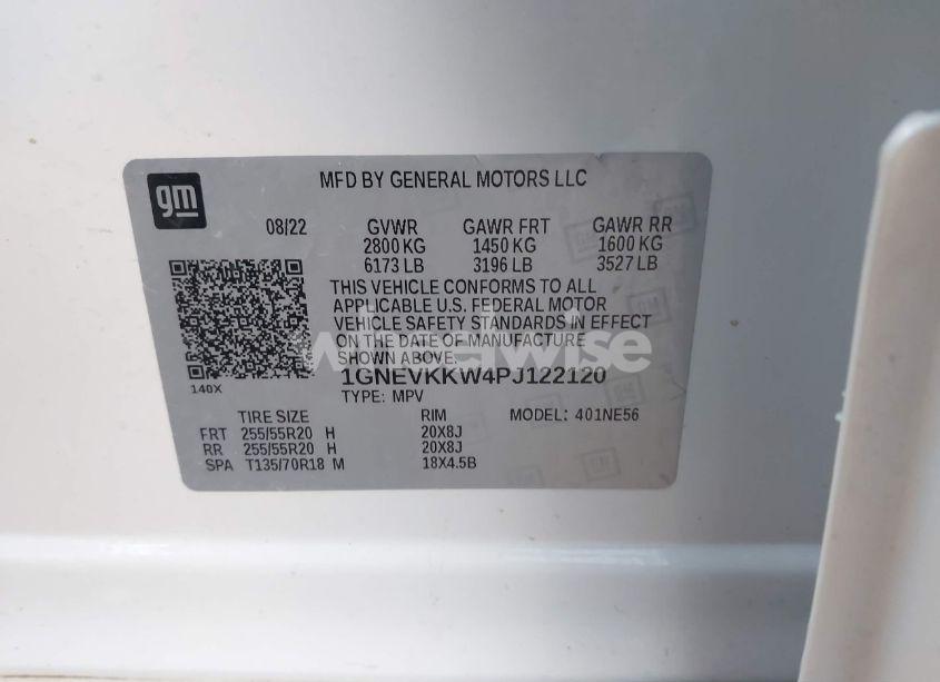 Photo 9 of 2023 Chevrolet Traverse AWD PREMIER (VIN 1GNEVKKW4PJ122120)