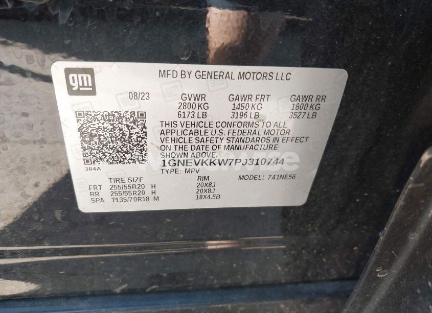 Photo 9 of 2023 Chevrolet Traverse AWD PREMIER (VIN 1GNEVKKW7PJ310744)