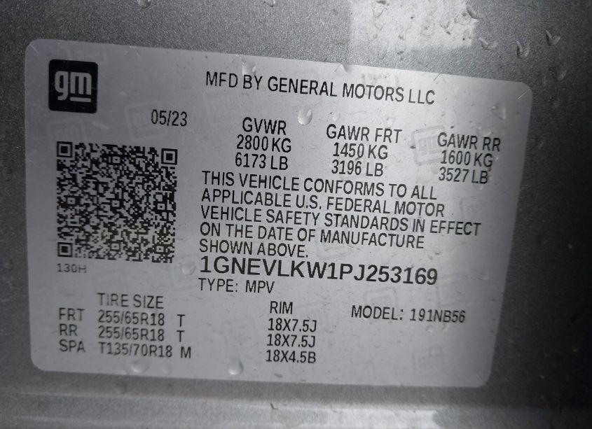 Photo 9 of 2023 Chevrolet Traverse AWD 1FL (VIN 1GNEVLKW1PJ253169)