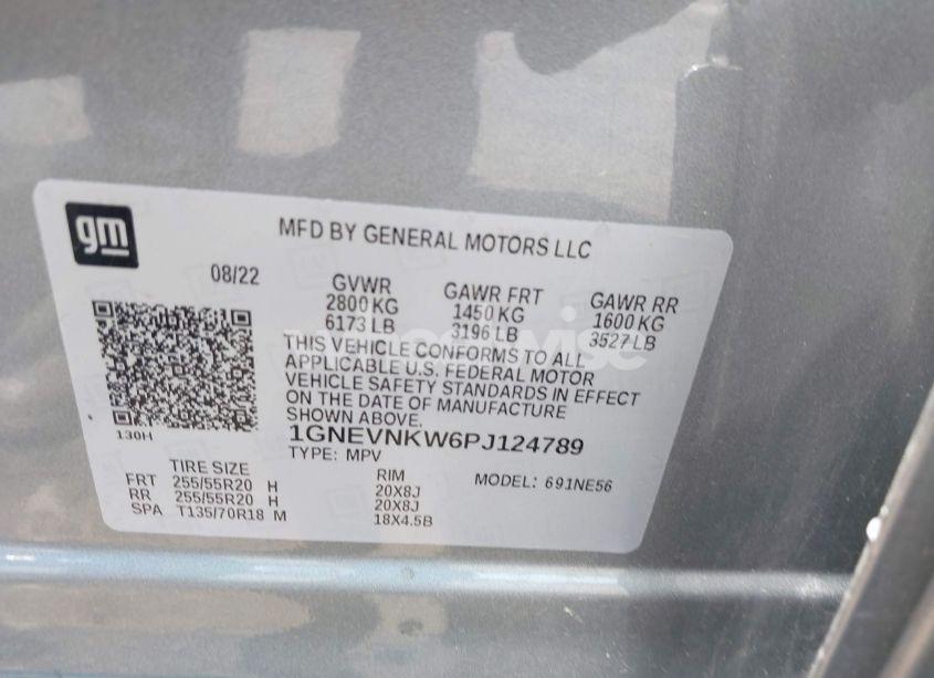 Photo 9 of 2023 Chevrolet Traverse AWD HIGH COUNTRY (VIN 1GNEVNKW6PJ124789)