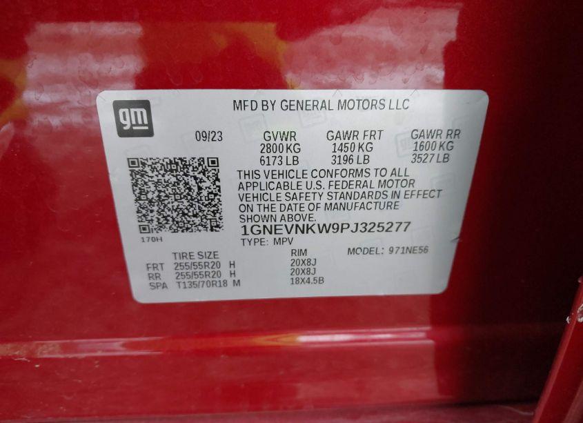 Photo 9 of 2023 Chevrolet Traverse AWD HIGH COUNTRY (VIN 1GNEVNKW9PJ325277)