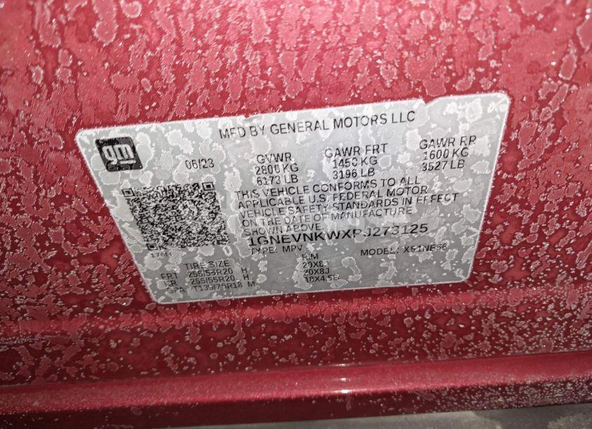 Photo 9 of 2023 Chevrolet Traverse AWD HIGH COUNTRY (VIN 1GNEVNKWXPJ273125)