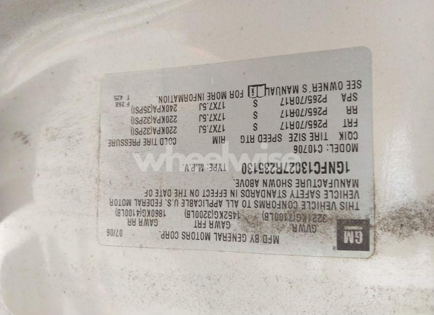 Photo 9 of 2007 Chevrolet Tahoe LT (VIN 1GNFC13027R235130)