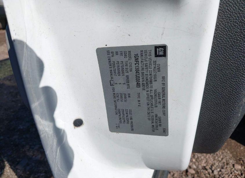 Photo 9 of 2007 Chevrolet Tahoe LT (VIN 1GNFC13047J338483)