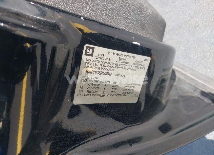 Photo 9 of 2008 Chevrolet Tahoe LT (VIN 1GNFC13058R275848)