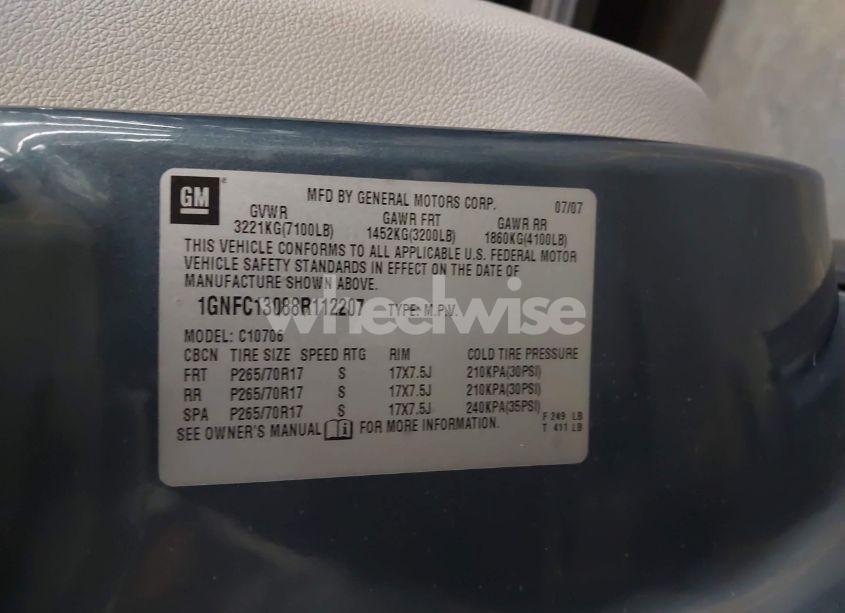 Photo 9 of 2008 Chevrolet Tahoe LT (VIN 1GNFC13088R112207)