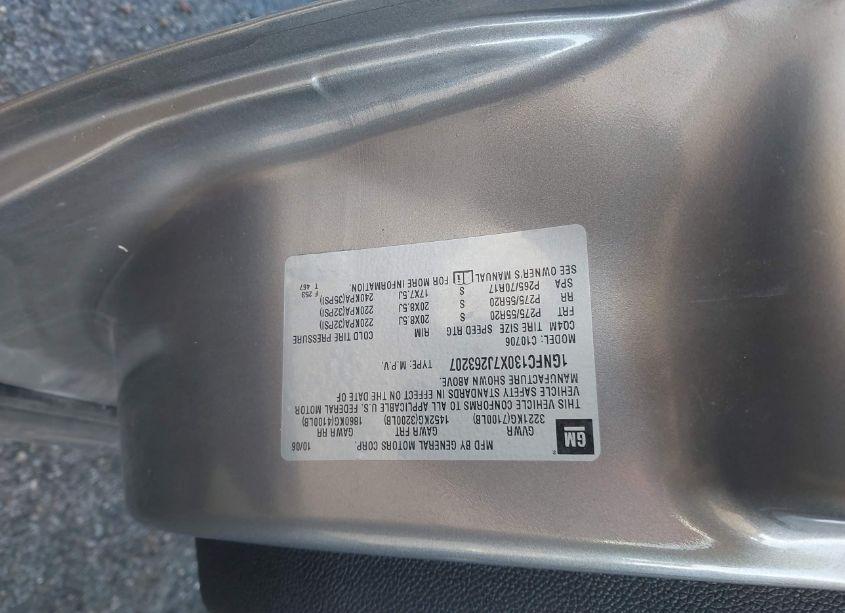 Photo 9 of 2007 Chevrolet Tahoe LT (VIN 1GNFC130X7J263207)