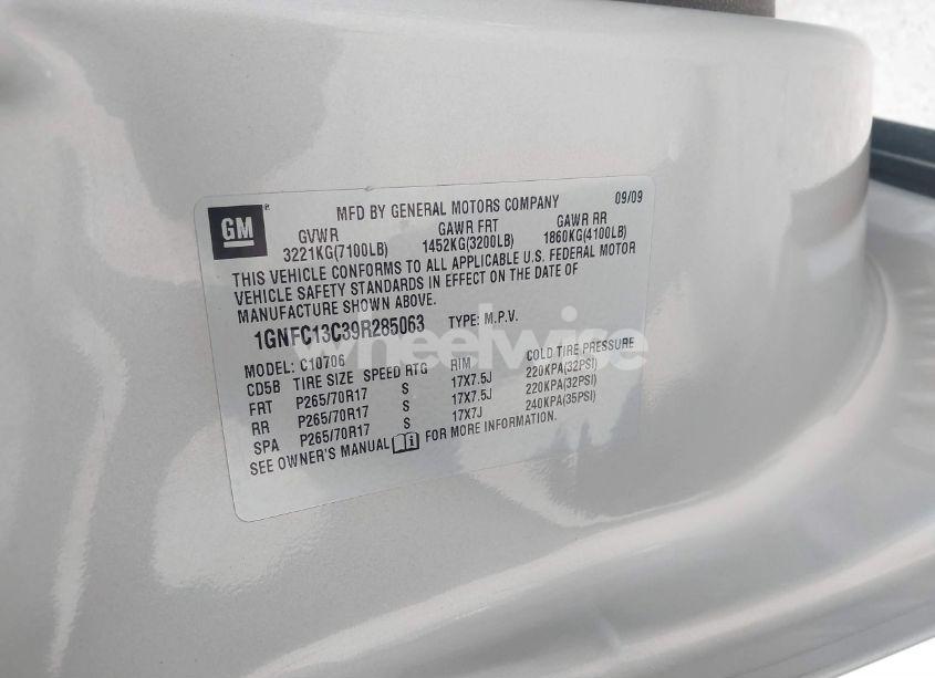 Photo 9 of 2009 Chevrolet Tahoe LS (VIN 1GNFC13C39R285063)