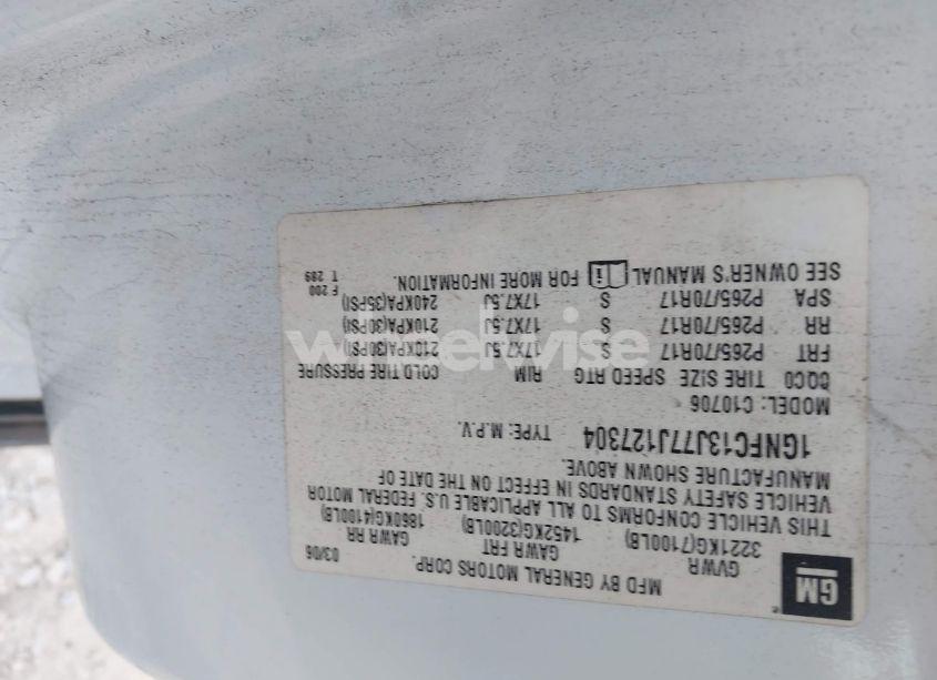 Photo 9 of 2007 Chevrolet Tahoe LS (VIN 1GNFC13J77J127304)