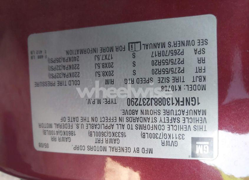 Photo 9 of 2008 Chevrolet Tahoe LTZ (VIN 1GNFK13088J237290)