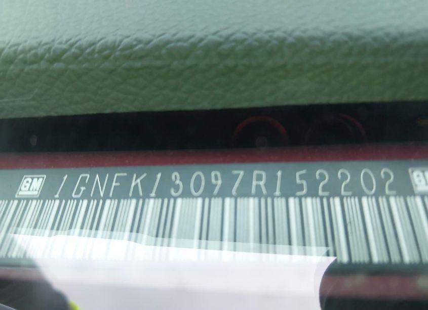 Photo 9 of 2007 Chevrolet Tahoe LTZ (VIN 1GNFK13097R152202)