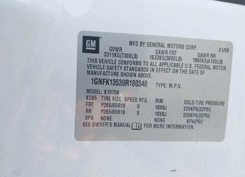 Photo 8 of 2009 Chevrolet Tahoe HYBRID (VIN 1GNFK13539R180348)