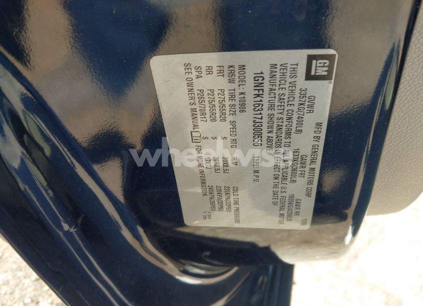 Photo 9 of 2007 Chevrolet Suburban 1500 LTZ (VIN 1GNFK16317J300556)