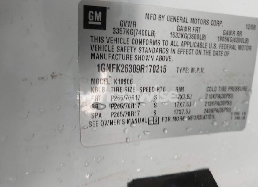 Photo 9 of 2009 Chevrolet Suburban 1500 LT2 (VIN 1GNFK26309R170215)