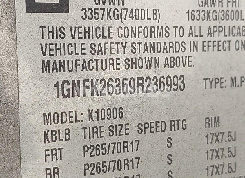 Photo 9 of 2009 Chevrolet Suburban 1500 LT2 (VIN 1GNFK26369R236993)