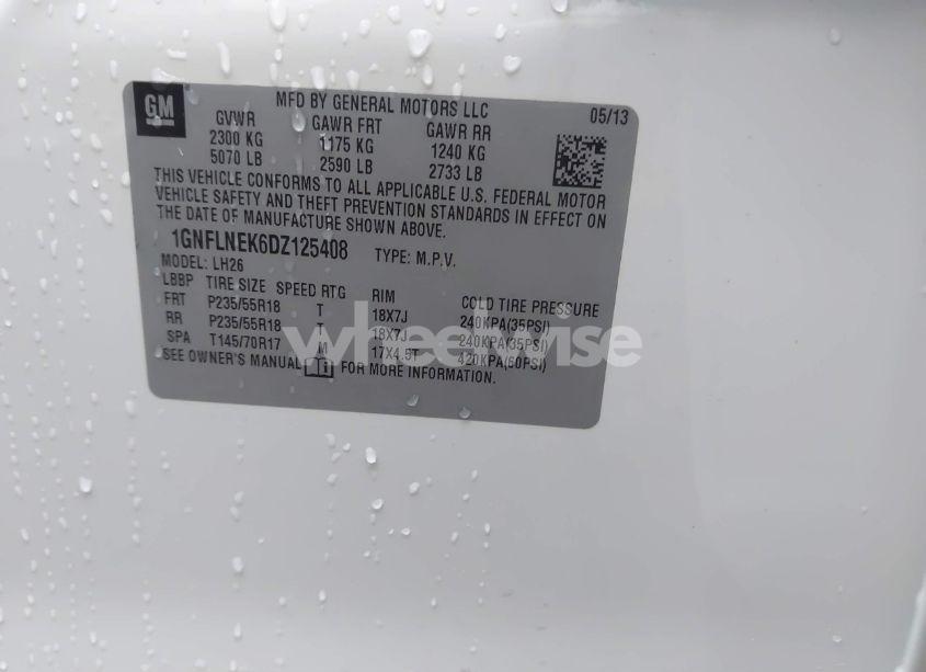 Photo 9 of 2013 Chevrolet Equinox 2LT (VIN 1GNFLNEK6DZ125408)