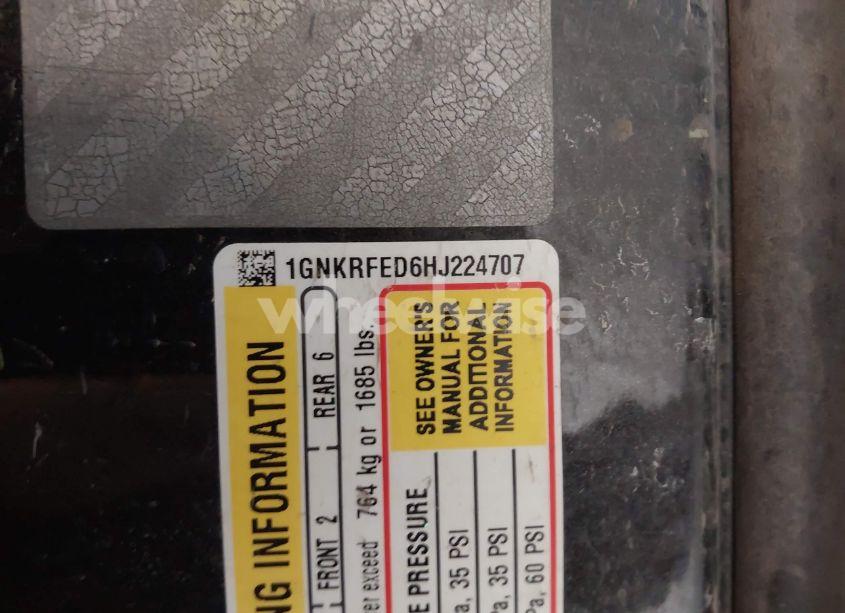 Photo 9 of 2017 Chevrolet Traverse LS (VIN 1GNKRFED6HJ224707)