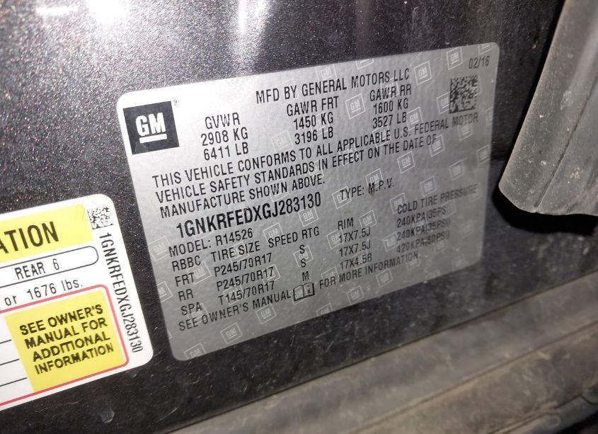 Photo 9 of 2016 Chevrolet Traverse LS (VIN 1GNKRFEDXGJ283130)