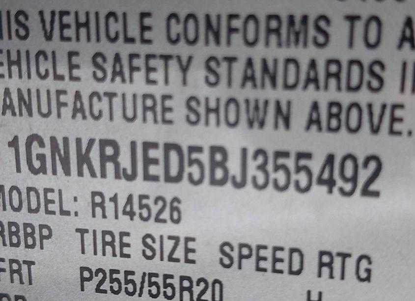 Photo 9 of 2011 Chevrolet Traverse 2LT (VIN 1GNKRJED5BJ355492)