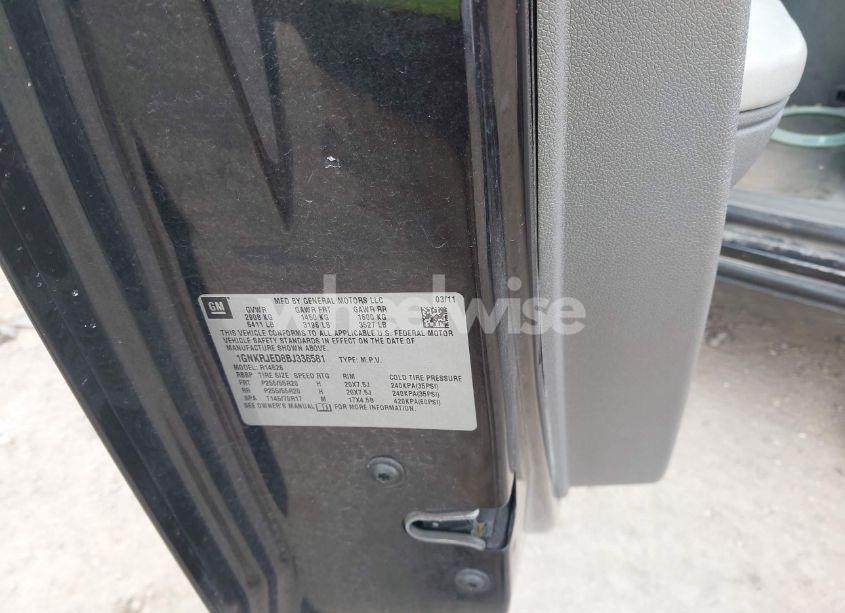 Photo 9 of 2011 Chevrolet Traverse 2LT (VIN 1GNKRJED8BJ336581)