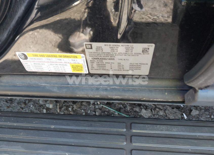 Photo 9 of 2013 Chevrolet Traverse LTZ (VIN 1GNKRLKD3DJ140695)