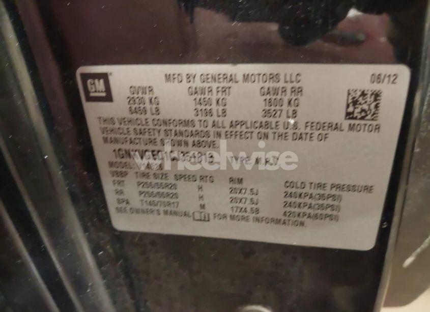 Photo 9 of 2012 Chevrolet Traverse 1LT (VIN 1GNKVGED1CJ351813)