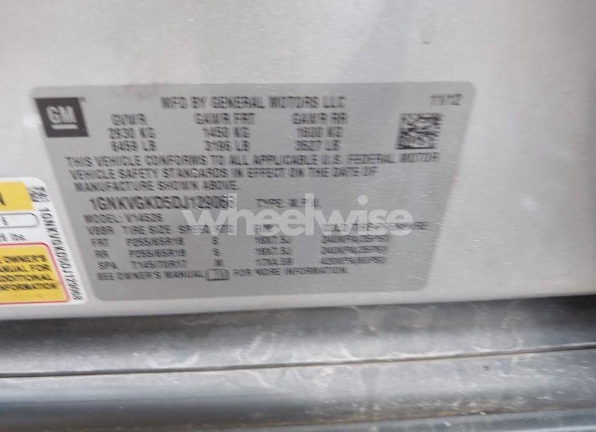 Photo 9 of 2013 Chevrolet Traverse 1LT (VIN 1GNKVGKD5DJ129068)