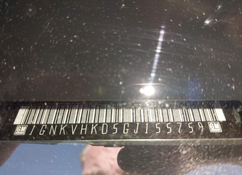 Photo 9 of 2016 Chevrolet Traverse 2LT (VIN 1GNKVHKD5GJ155759)