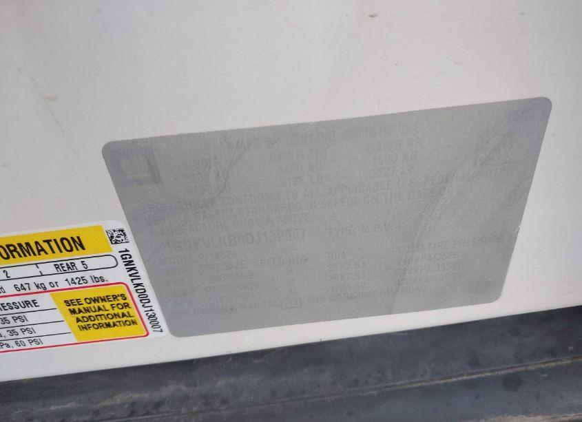 Photo 9 of 2013 Chevrolet Traverse LTZ (VIN 1GNKVLKD0DJ130007)