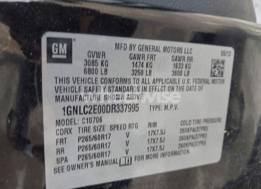 Photo 9 of 2013 Chevrolet Tahoe COMMERCIAL FLEET (VIN 1GNLC2E00DR337995)