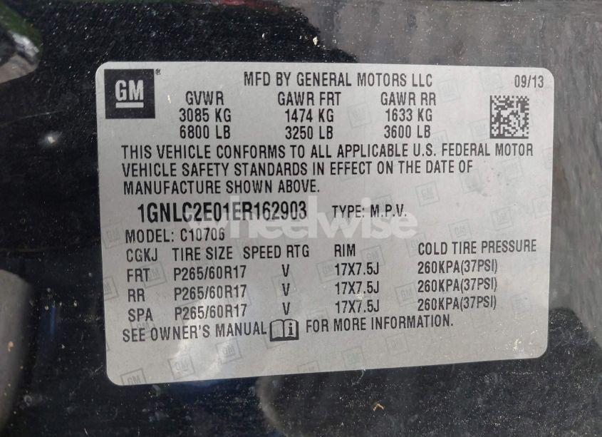 Photo 9 of 2014 Chevrolet Tahoe COMMERCIAL FLEET (VIN 1GNLC2E01ER162903)