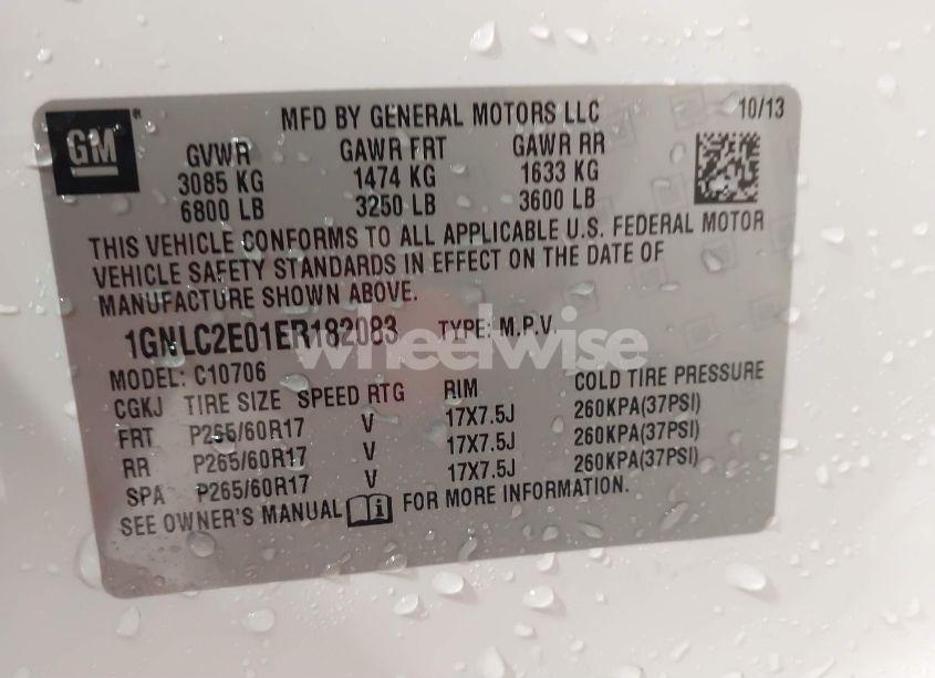 Photo 9 of 2014 Chevrolet Tahoe COMMERCIAL FLEET (VIN 1GNLC2E01ER182083)