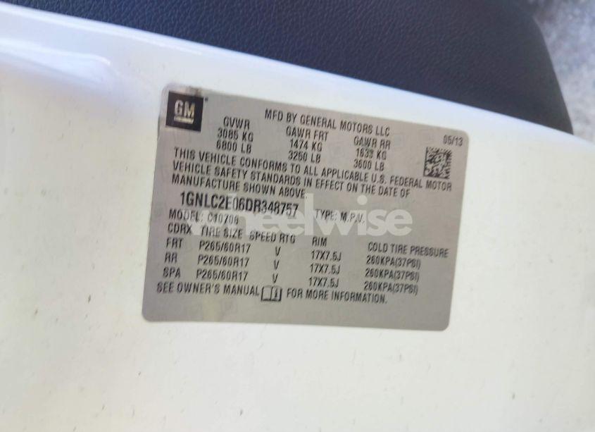 Photo 9 of 2013 Chevrolet Tahoe COMMERCIAL FLEET (VIN 1GNLC2E06DR348757)