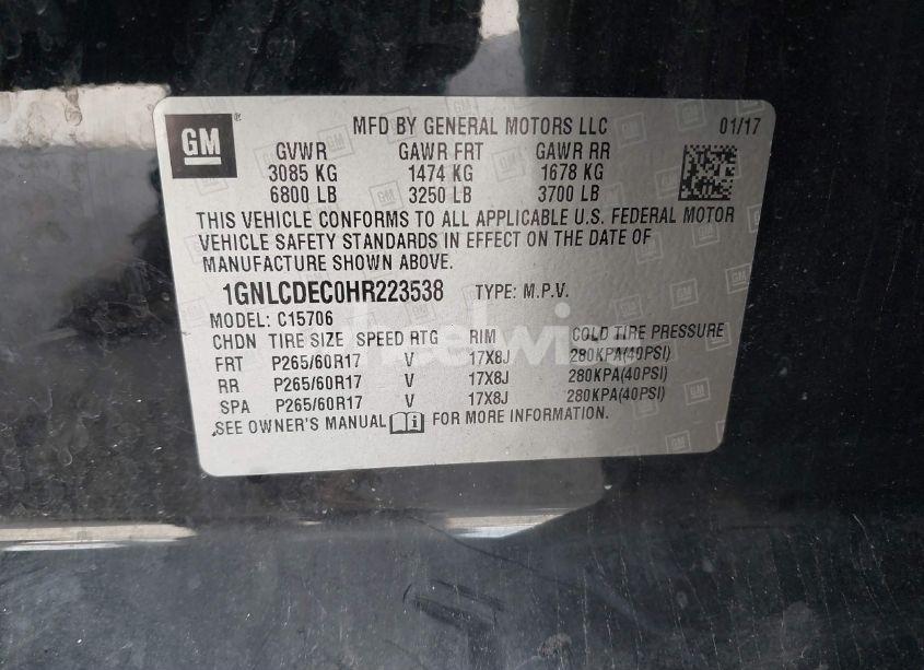 Photo 9 of 2017 Chevrolet Tahoe COMMERCIAL FLEET (VIN 1GNLCDEC0HR223538)